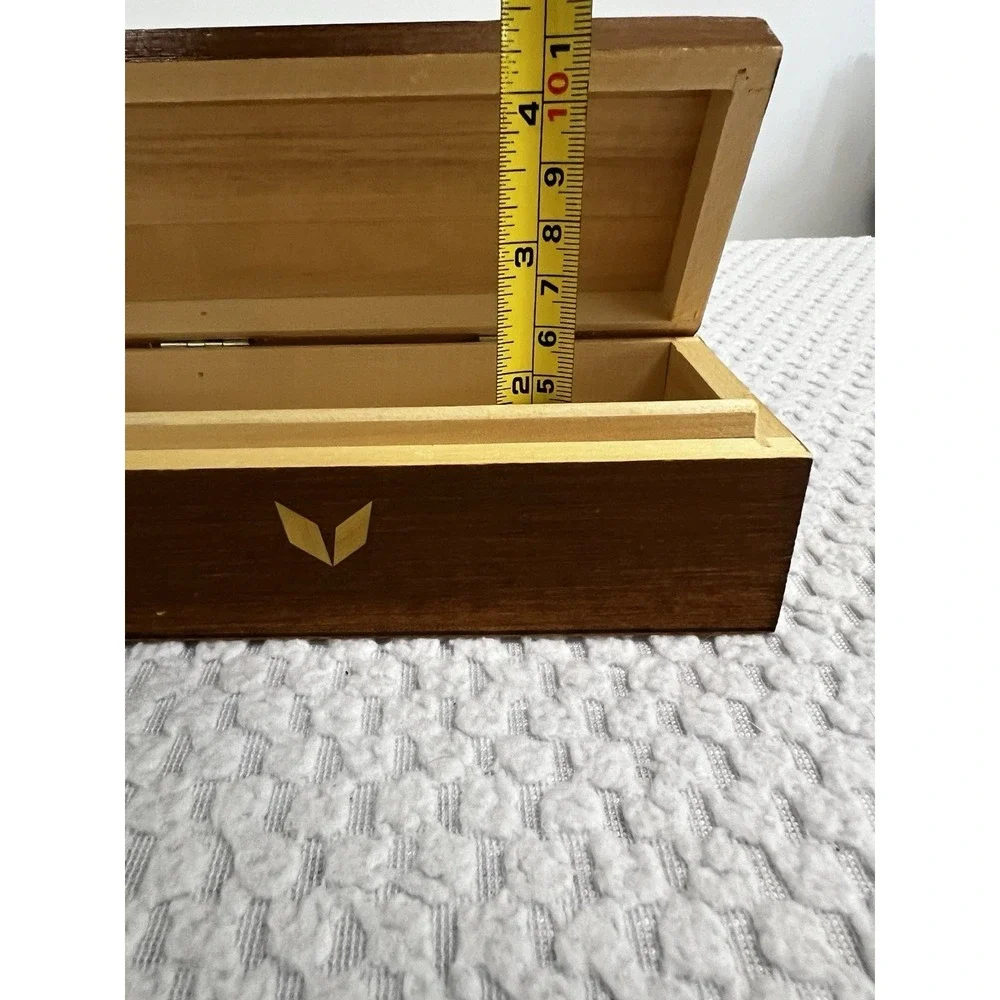 Vtg USSR Russian Inlaid Wood Jewelry Trinket Box Soviet Era MCM Boho Handmade